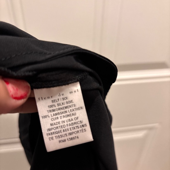 fleur du mal black silk pants - Picture 5 of 7